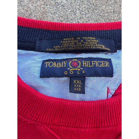 Vintage Tommy Hilfiger Golf Red XXL Sweatshirt Greater Greensboro Classic A4 - Picture 3 of 5